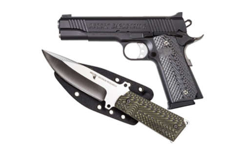 Handguns Magnum Research 1911G 45ACP DE 1911 45ACP 5" 8RD BLK FS W/KNIFE • Model: 1911G